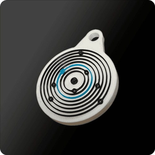 Blacgradient Square Solar Tag