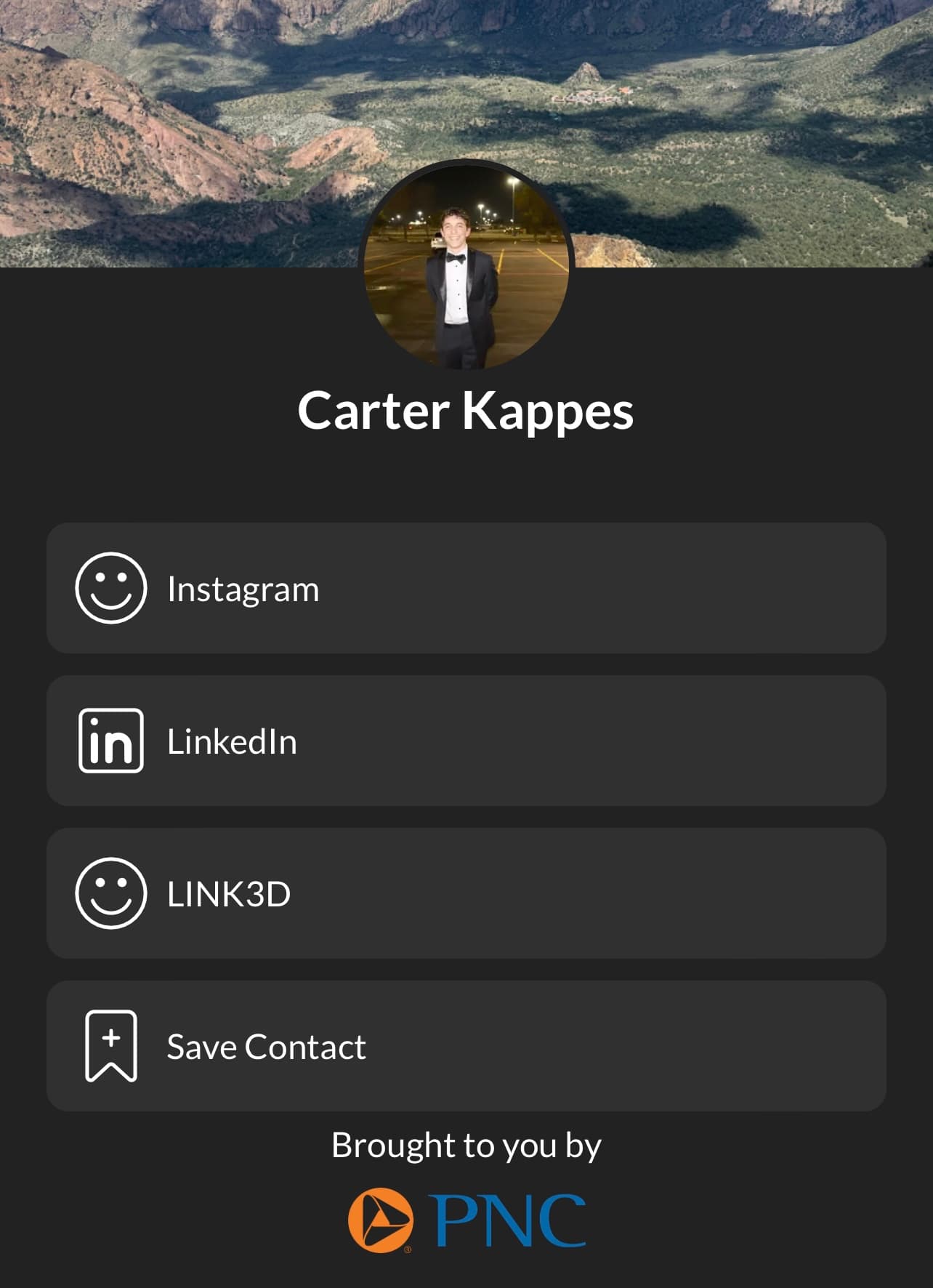 The LINK3D profile a tap opens